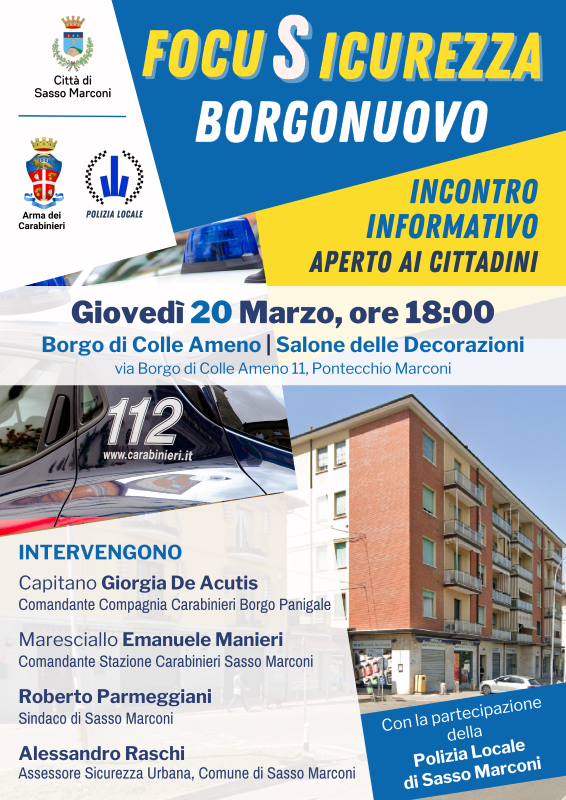 Focus sicurezza a Sasso Marconi